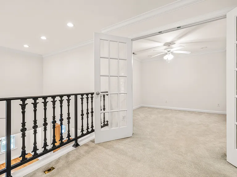 Office with walk in attic storage