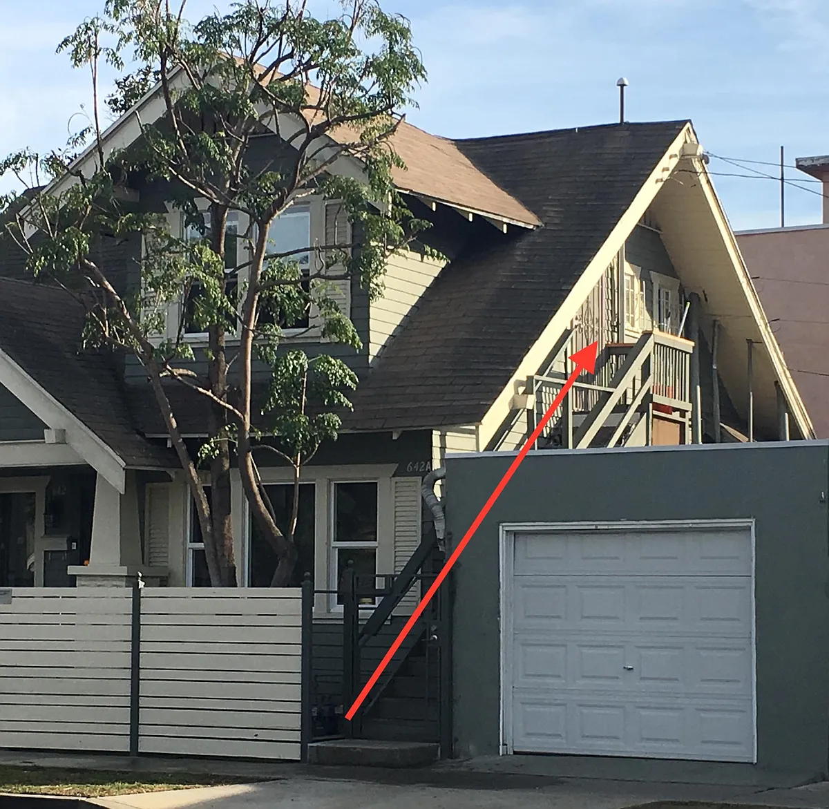 Entrance to upper unit 642 A - 642 E 10th St #A