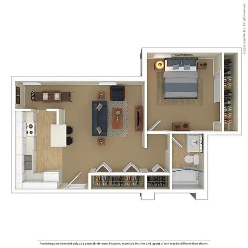 Floor plan Historic 1 Bedroom