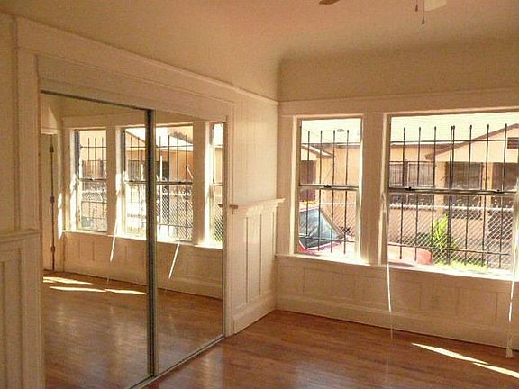 downstairs units have security grilles 