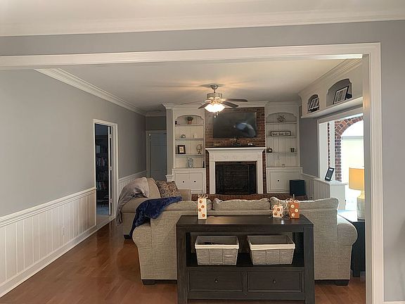 View of den from kitchen