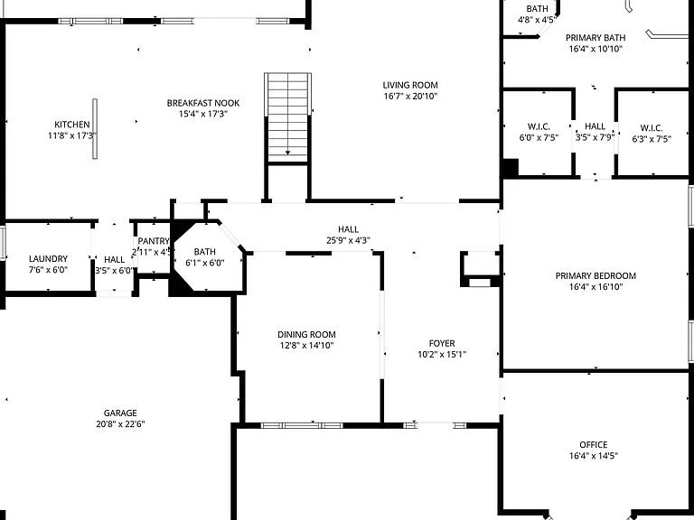 Main level floor plan for layout reference