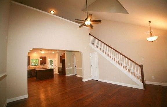 Open floor plan in downstairs living area