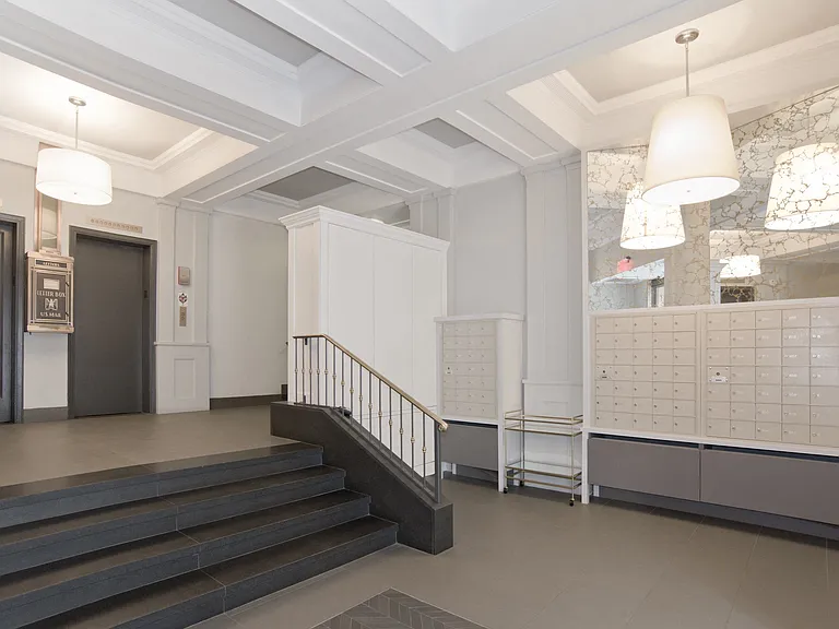 Restored Lobby with Coffered Ceiling