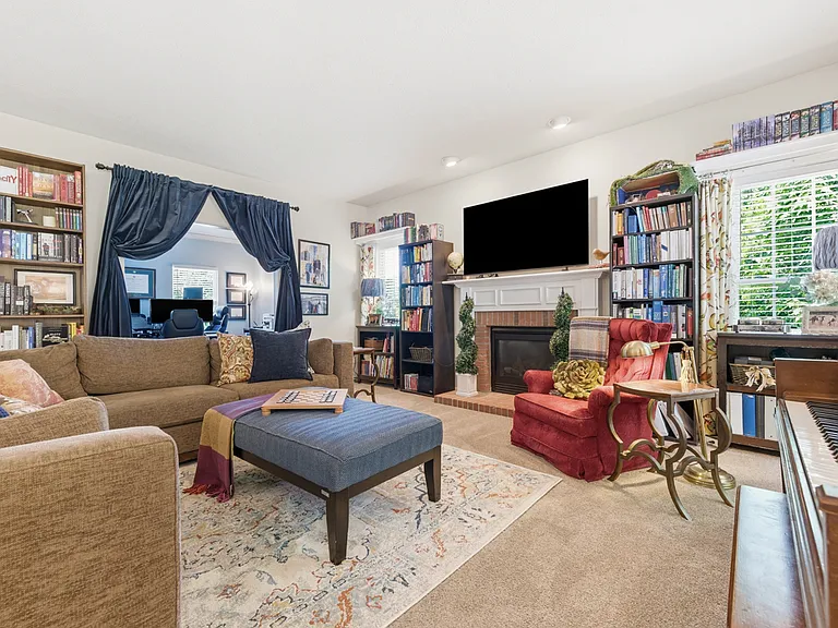 Living Room with view to Office
