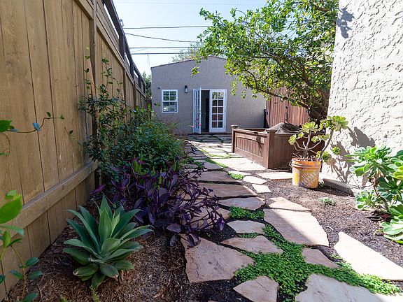 walkway from street to studio unit