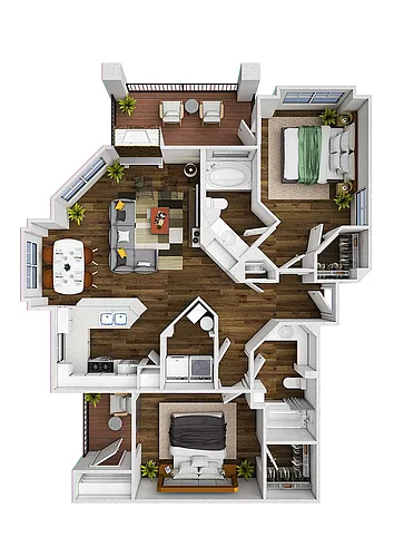 Floor plan Timberline with Detached Garage