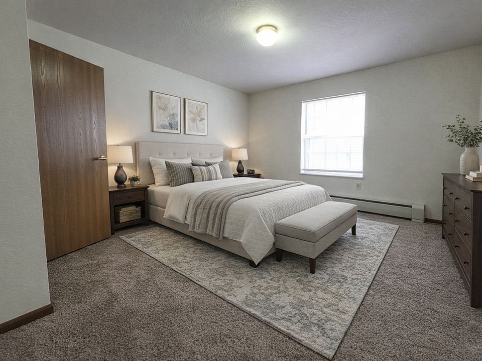 This is a staged photo. This unit does not come furnished. Each unit varies on finishes and layout.