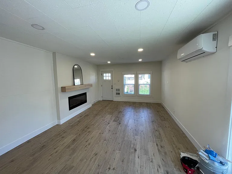 Large living space, view from the kitchen