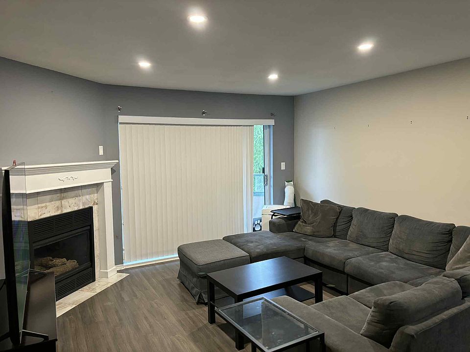 Living room and fireplace