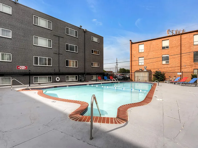 Peak 54 Apartments Swimming Pool Area in Denver, Colorado