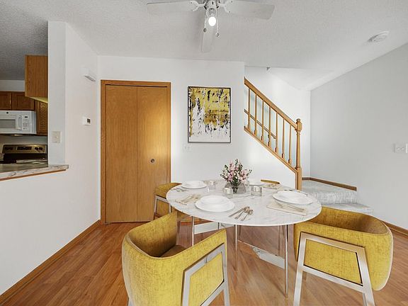 Dining area, virtually staged to demonstrate space potential