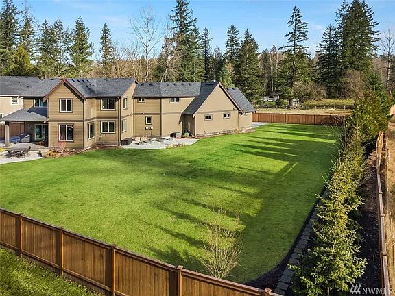 This fully fenced back yard is BIG.  There is actually more yard on both sides not seen here.