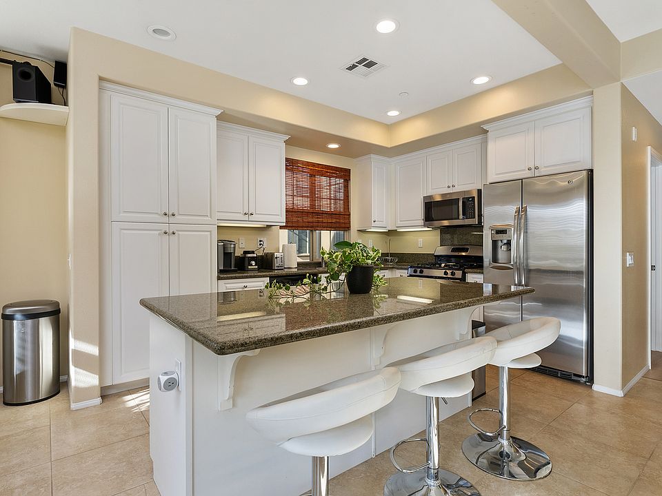 A kitchen island designed for entertaining.