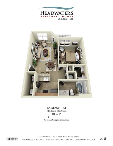Floor plan 1 Bedroom 1 Bath