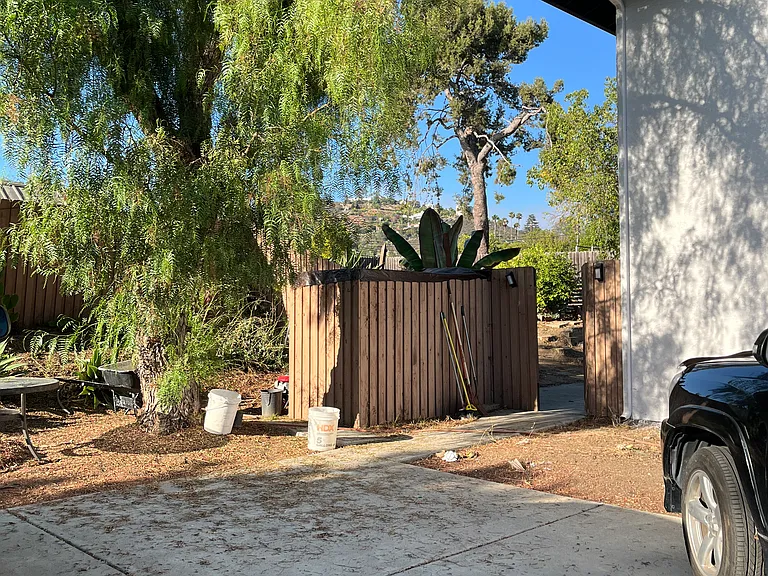 Driveway has space for two cars!