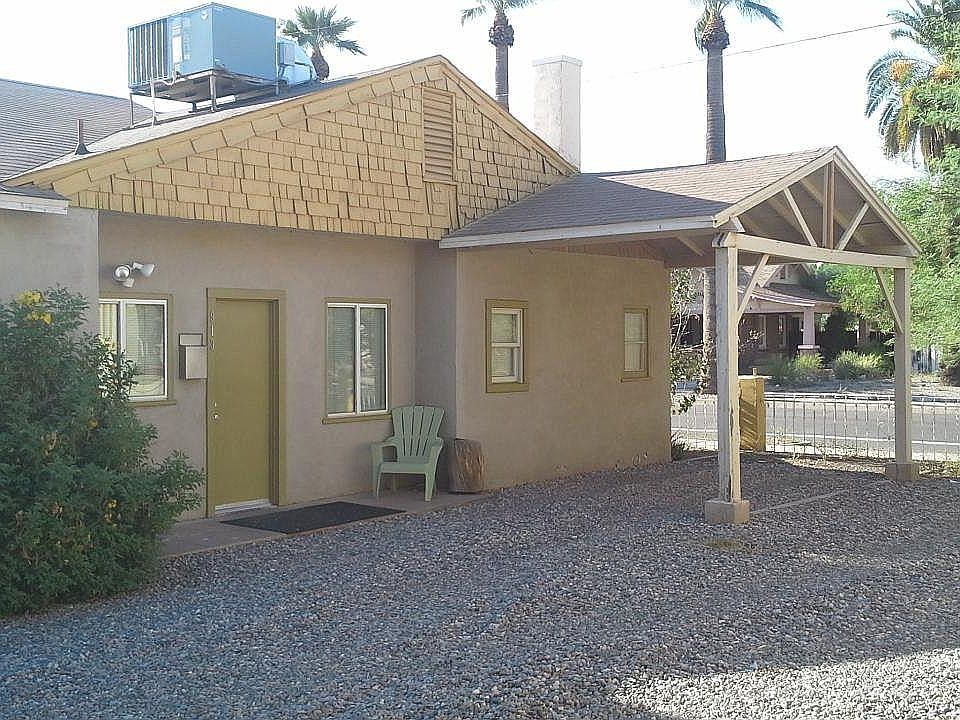 Front door and parking spot