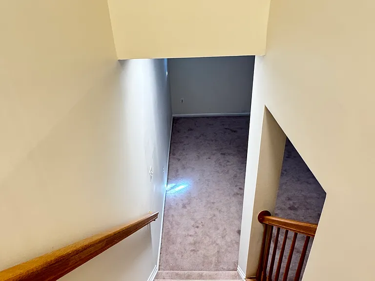 Stairs to lower level/basement area (fully finished)