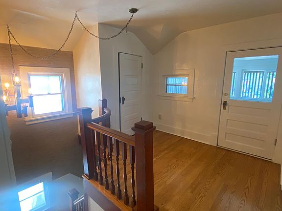 Top of the stairs when entering the apartment