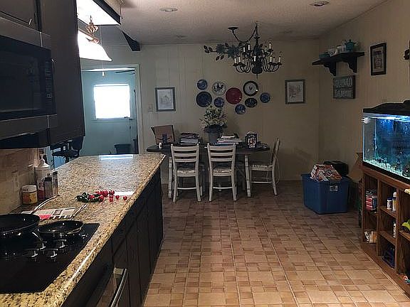 Kitchen/dining rm from sink