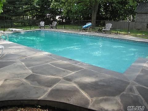 Pool with stone patio