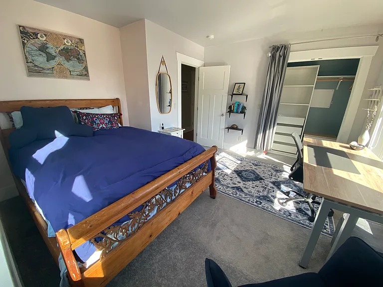 2nd room upstairs with Queen bed and desk
