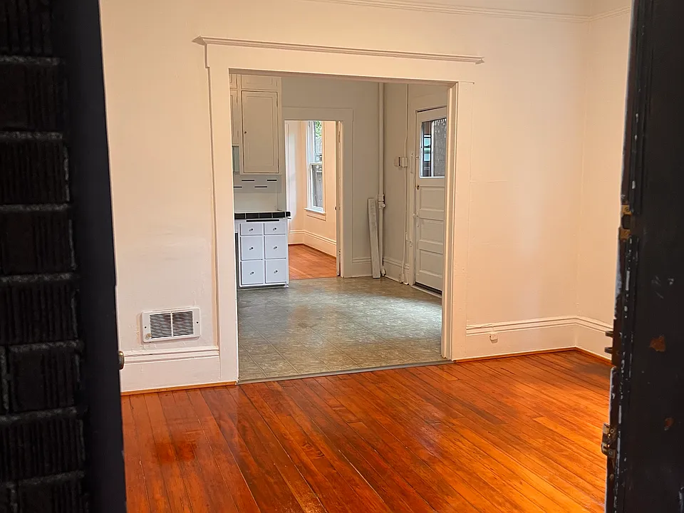 Newly re-finished original wood (fir) floors