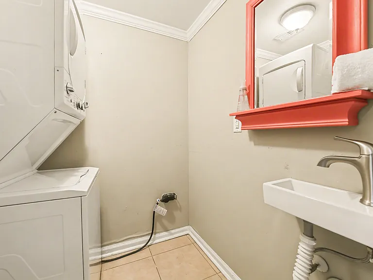 First floor half bath/laundry room