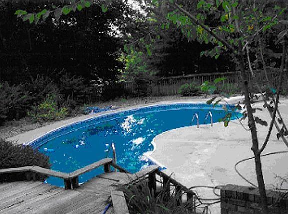 Pool view from the deck.