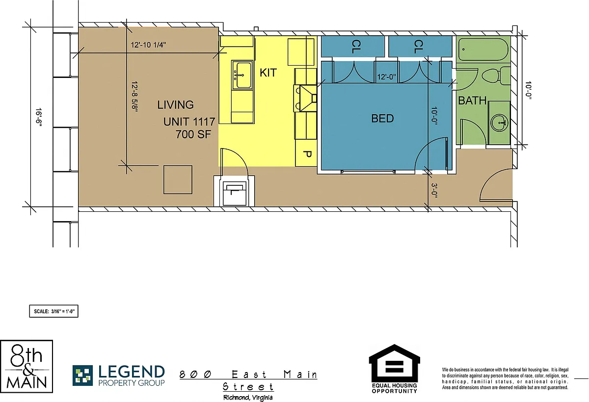 Floor plan 8th and Main 1117