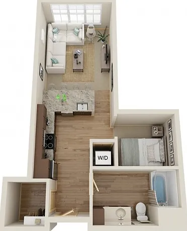 Floor Plan A1 | The Junction | Apartments in Menomonee Falls, WI Floor Plan A1 | The Junction | Apartments in Menomonee Falls, WI