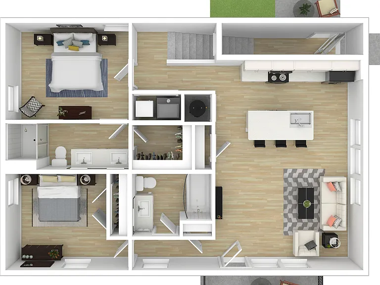 2 Bedroom | 2 Bathroom Duplex - Upper 2 Bedroom | 2 Bathroom Duplex - Upper