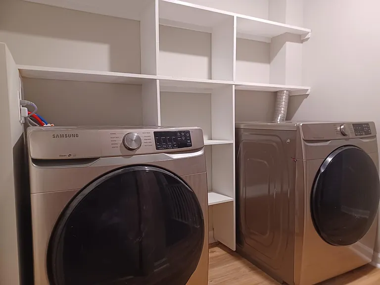 Extra Large Washer and Dryer upstairs