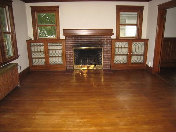 living room with fireplace