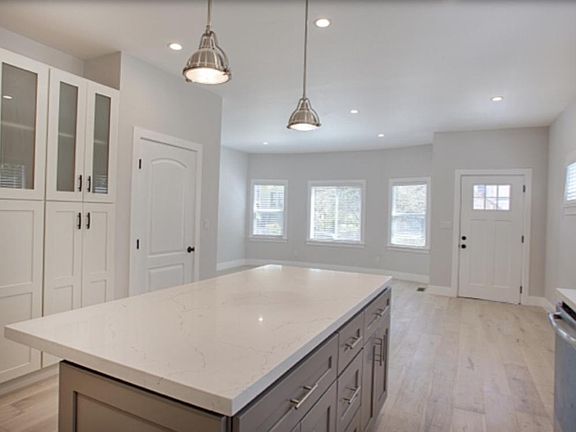 Open concept space with living/dining area