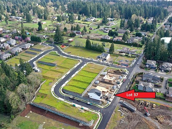 Aerial view of Lot 37 under construction