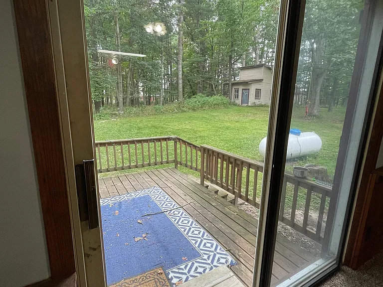 Back deck and yard
