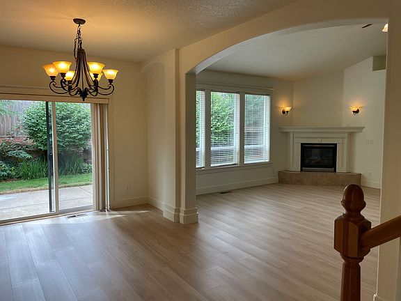 Dining area and living room