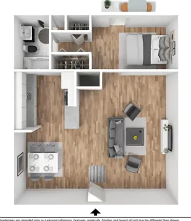 1 BR 3D Furnished 1 BR 3D Furnished