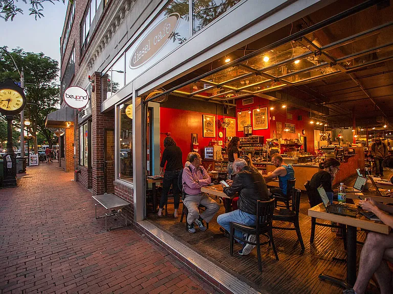 Davis Square is easily accessible from our community, offering plenty of dining options