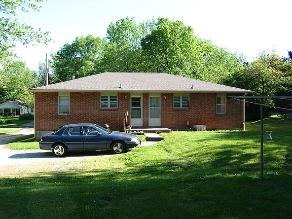 Back of duplex and off street parking