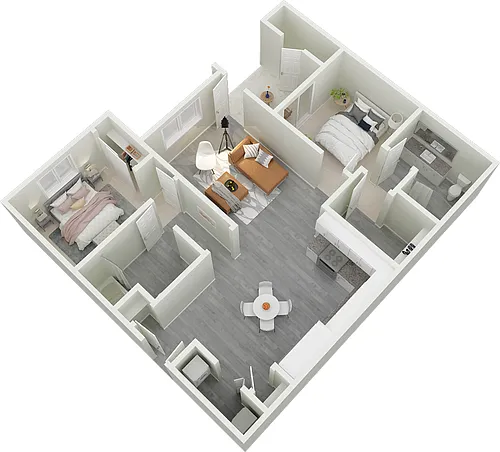 Floor plan 2x2 Bungalow
