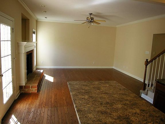 Kitchen view into living rm