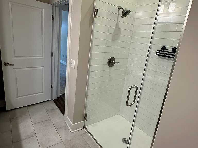Shower in bathroom