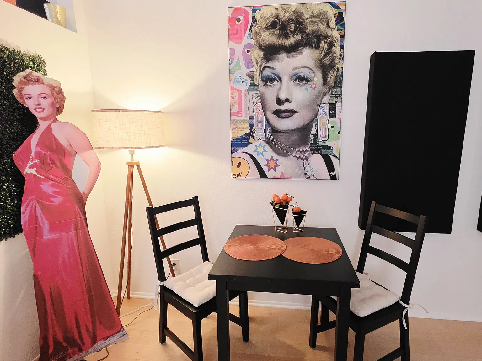 Dining table w/ fold out and 2 chairs