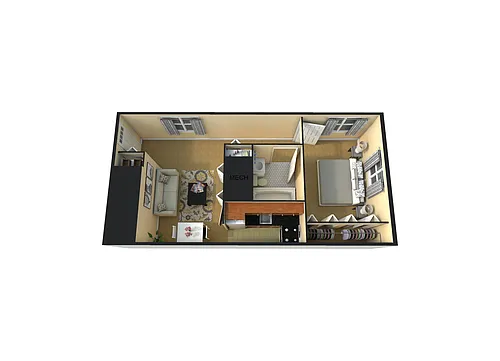 Floor plan 1BR PH1