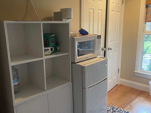 Mini frig, microwave, coffee maker