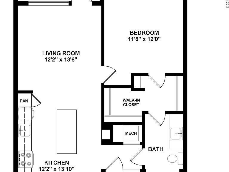 The SERENITY | ONE BEDROOM, ONE BATH, 794 TOTAL SF WITH BALCONY/PATIO The SERENITY | ONE BEDROOM, ONE BATH, 794 TOTAL SF WITH BALCONY/PATIO
