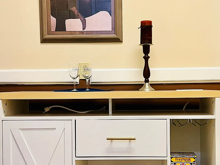 New kitchen multifunctional mobile island with build-in USB charger and regular outlets (included)