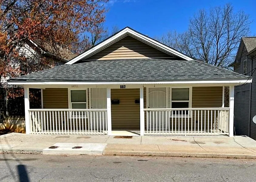 front of the house with street parking